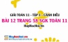 Giải bài 12 trang 58 Toán 11 tập 1 SGK Cánh Diều